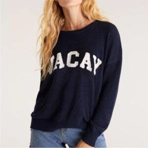 Z Supply Navy Blue “Vacay” Sweater